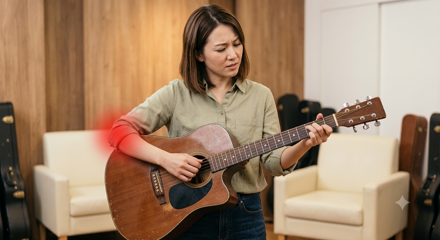 テニス肘ではないかもしれない弦楽器（バイオリン・チェロ）による肘の痛み